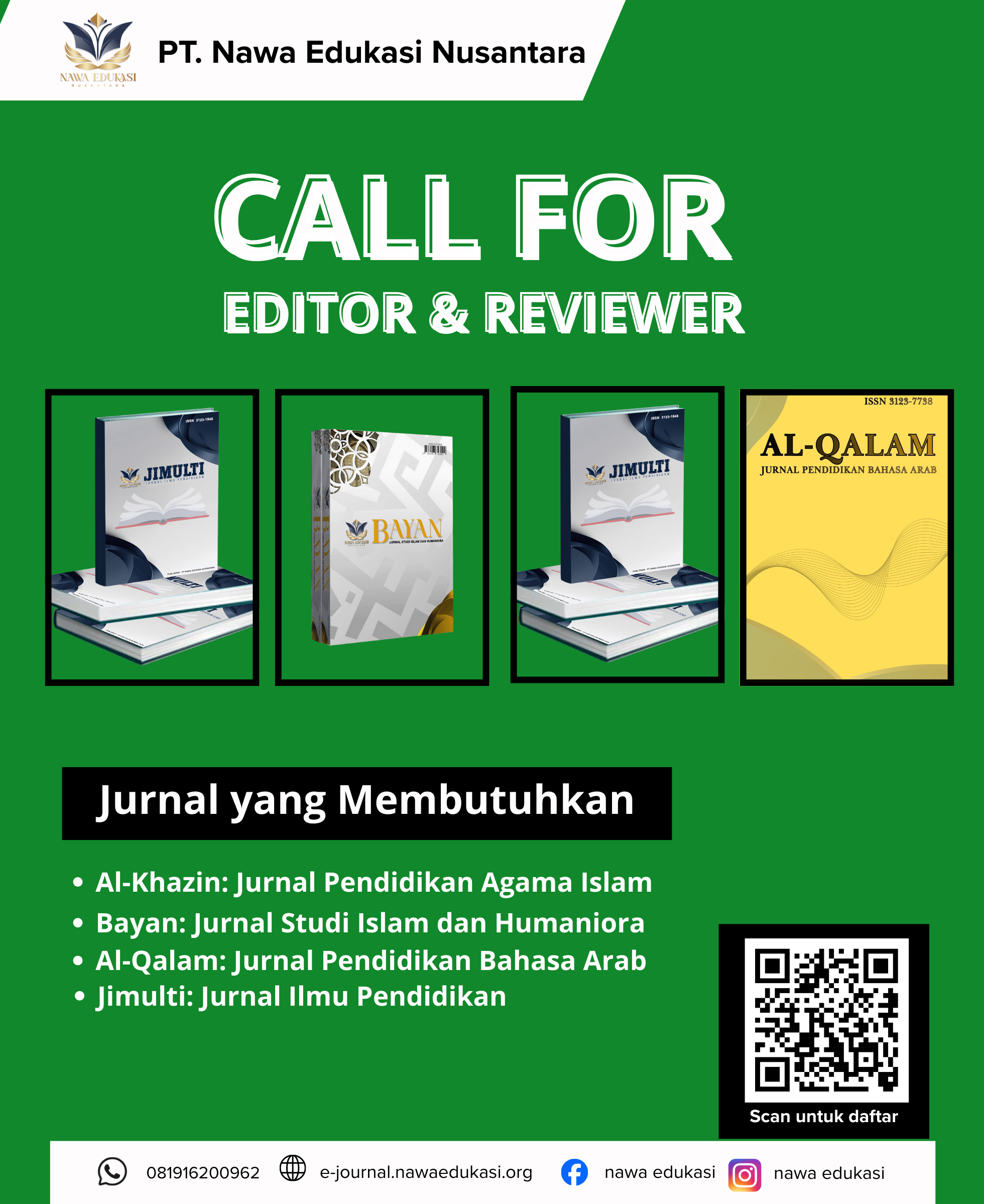 Call for Editor & Reviewer